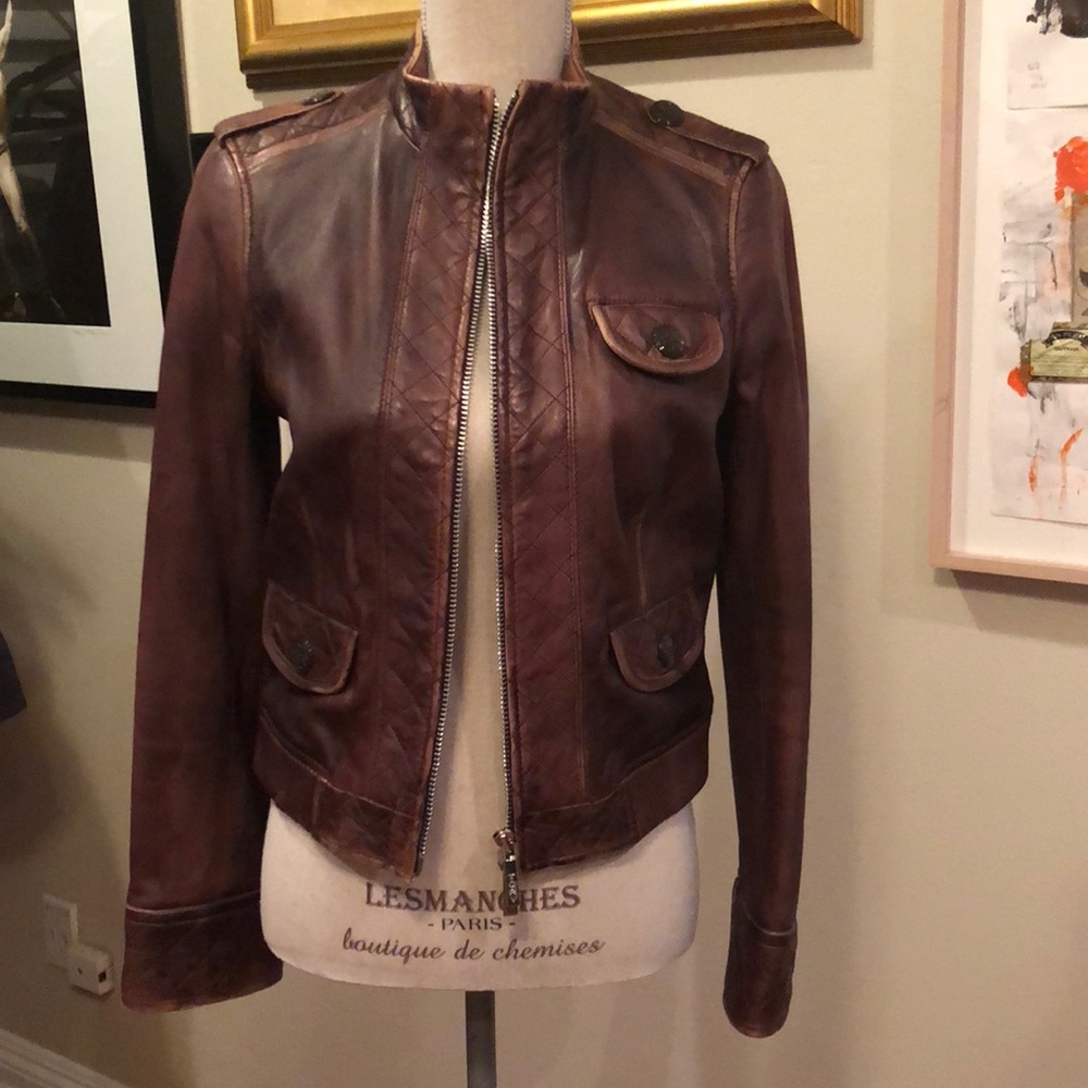 Vintage Tory Burch leather jacket size 4